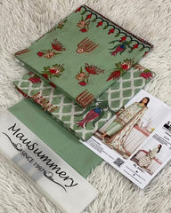 Mausummery Luxury Printed Lawn Unstitched 3 Piece Suit – MUSV2L1 – Jade – Summer Collection