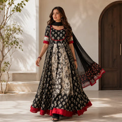 Florist Black Emb Maxi Set