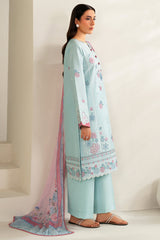 Baroque – Farasha Summer Weaves Embroidered Lawn Unstitched 3Pc Suit BFL26- Blue Slate