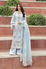 Qalamkar Chikankari Lawn Suit Unstitched 3 Piece QLM24F PS-10 Zaib-