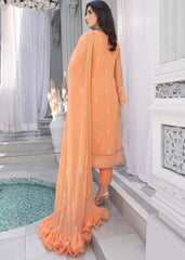 Merakish Luxury Chiffon Embroidered’23 – ST23-MK6 Orange Peel