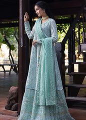 Roohi By Mushq Embroidered Organza Suit Unstitched 4 Piece MQ24R Diya – Luxury Collection