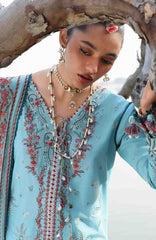 Kala Bagh By Hussain Rehar Unstitched Luxury Lawn Embroidered 3 Piece Suit - HRKBLXL-02- Sepher- Summer Collection