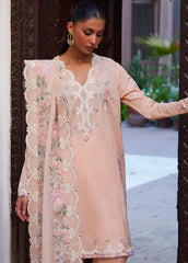 Zaha Embroidered Lawn Suit Unstitched 3 Piece ZL24F D-06 Shams – Festive Collection