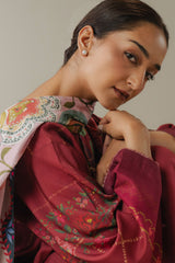 Coco by Zara Shahjahan Prints Unstitched Linen Suits 3 Piece CZS25PW Olive Hour D-5B – Winter Collection