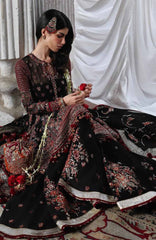 Festive by Hussain Rehar Unstitched Korean Raw Silk Embroidered 3 Piece Suit - HRFSTF2- Siyara - Festive Collection