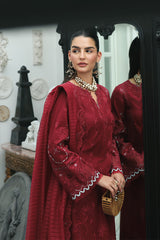 Qalamkar Unstitched Embroidered Luxury Lawn 3 Pcs Suit QLK26US RP-16 Qistah – Summer