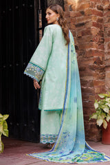 Baroque – Farasha Seraya Embroidered Lawn Unstitched 3Pc Suit BFL26- Mistell
