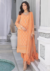 Merakish Luxury Chiffon Embroidered’23 – ST23-MK6 Orange Peel