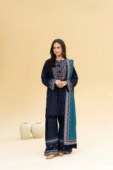 Alif Emb Shawl 3pc Set