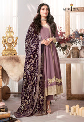 Asim Jofa Embroidered Makhmal RoyalVelvet 3 Piece AJAM AJAM-09- Luxury Collection-