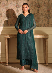 Ensembles by Azure Embroidered Unstitched Chiffon Suits 3 Piece AZU25EU ES-118 Enchanted Forest - Festive Collection-