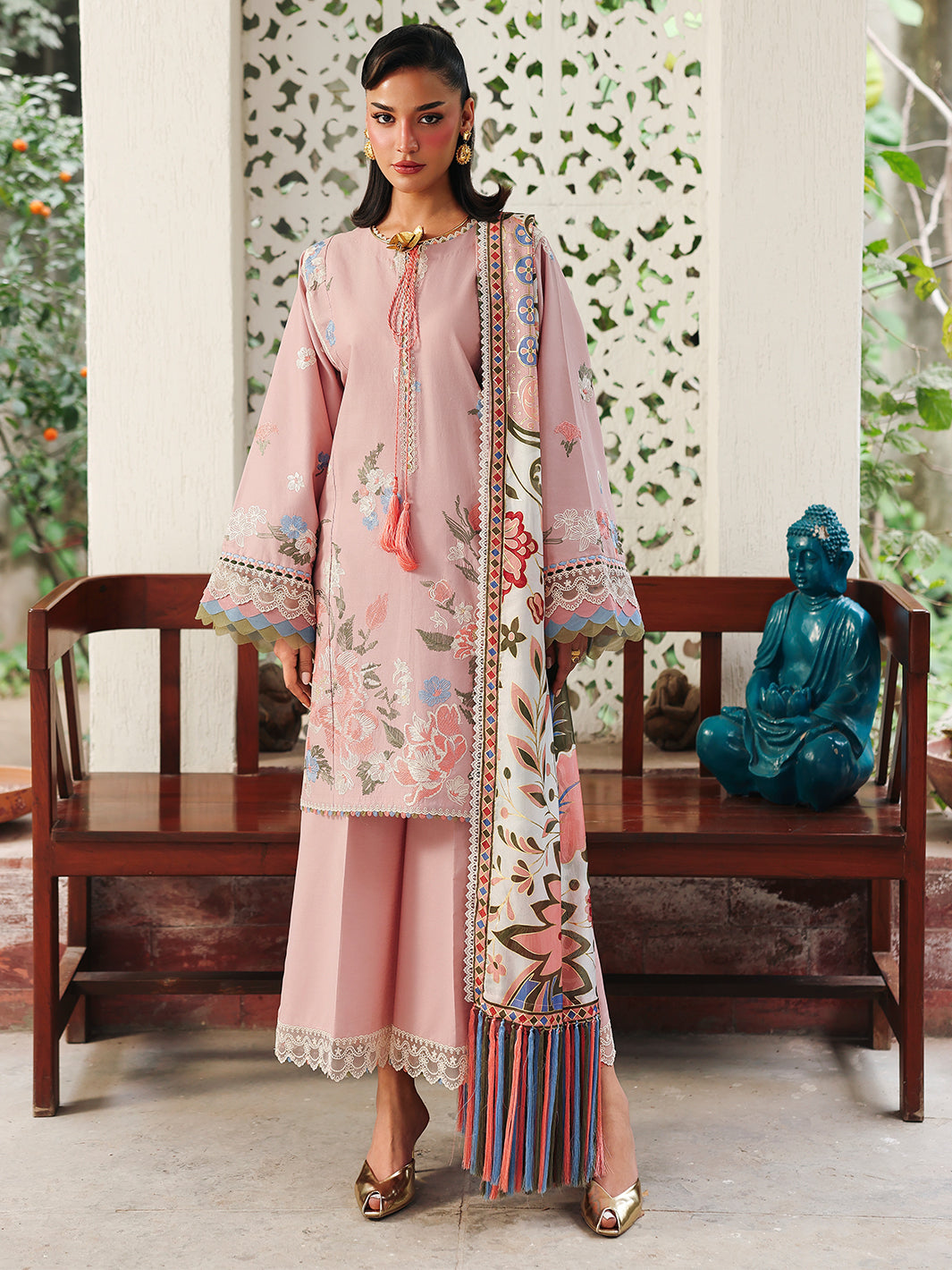 Lumina by Bin Ilyas Unstitched Embroidered Lawn 3 Piece Suit BI26UL L7 1A - Summer Collection
