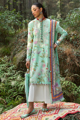 Zaha By Khadijah Shah Embroidered Lawn Suits Unstitched 3 Piece ZL25NL D-02 B Elara - Summer Collection-