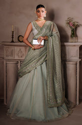 Mallika Jaan by Bushra Paracha Unstitched Embroidered Tusel Silk Dress – AMEERAN