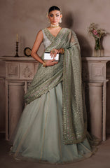 Mallika Jaan by Bushra Paracha Unstitched Embroidered Tusel Silk Dress – AMEERAN