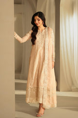 Azure Luxe Embroidered Khaddi Net Suits Unstitched 3 Piece AZU24EU Hazel Harmony MNAS91 – Festive Collection