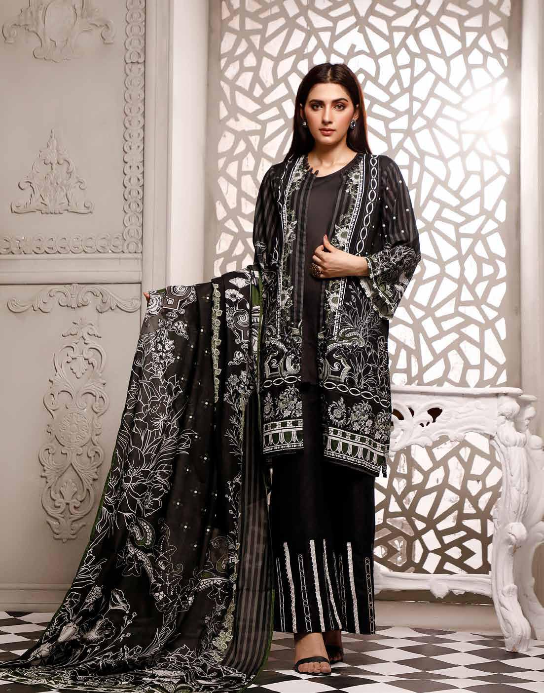 ZAVIYA BLACK & WHITE PRINTS - 04