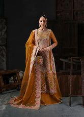 Sardinia Wedding Embroidered Organza Suits Unstitched 3 Piece D-1203 Elena – Formals Collection
