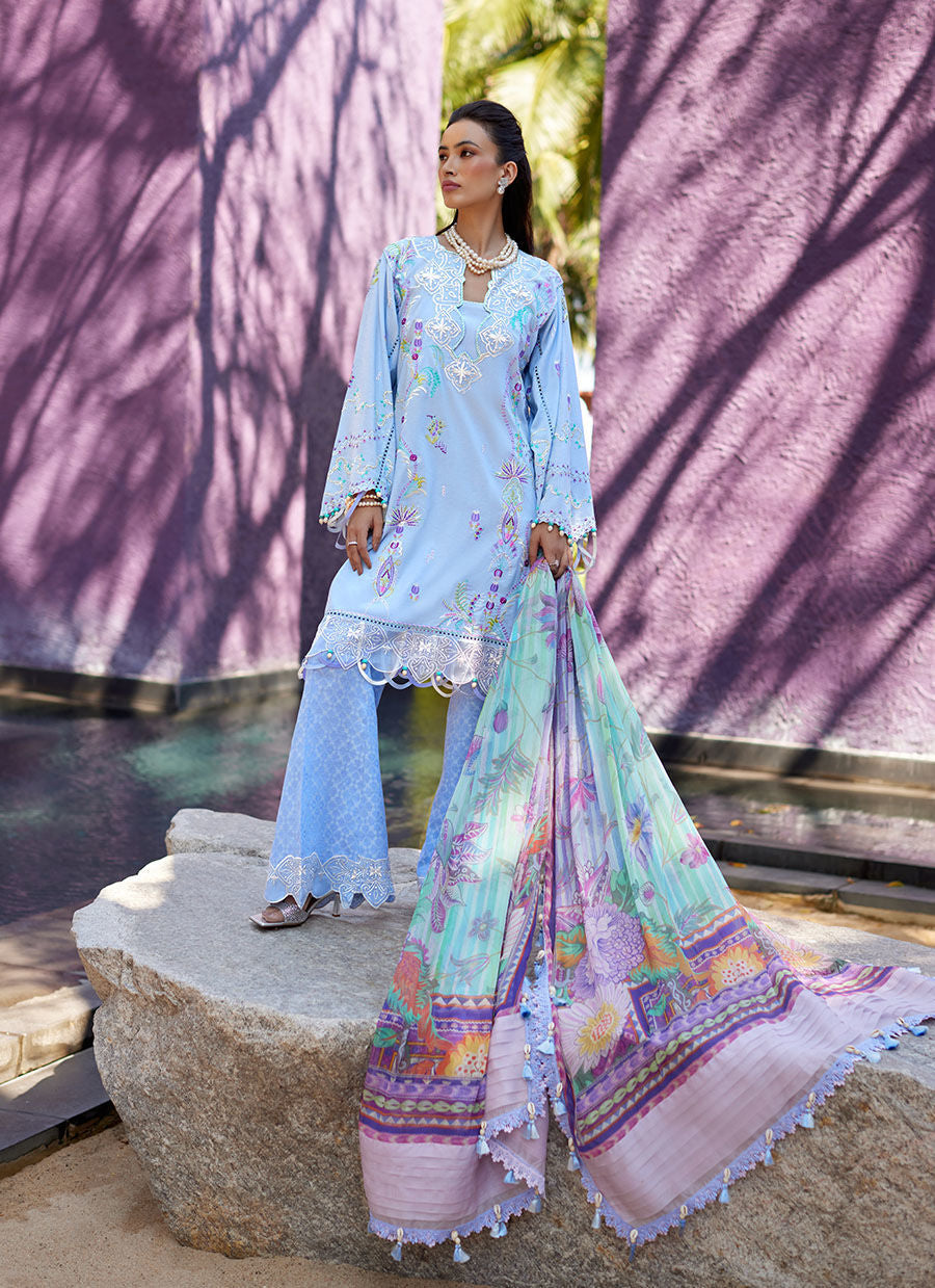 Farah Talib Aziz - Suay Luxury Lawn Embroidered'24 - Callista Wedgewood - 06-