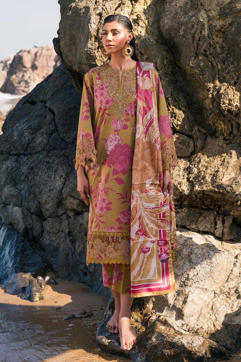 Baroque Embroidered Lawn Suits Unstitched 3 Piece BQ25EL- UF-4111- Summer Collection