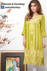 Stitched Mahwish & Farishtay Embroidered Kurti - 06 (Size-Medium)