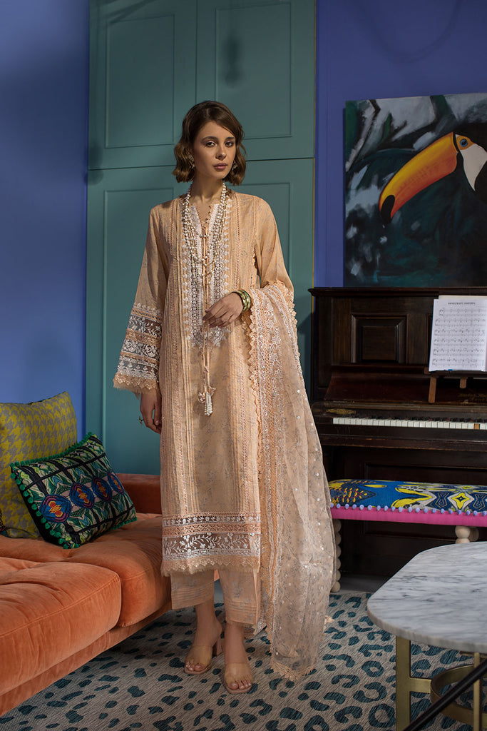 Vital By Sobia Nazir Embroidered Lawn Suits Unstitched 3 Piece SN24V SV24-1B - Summer Collection-
