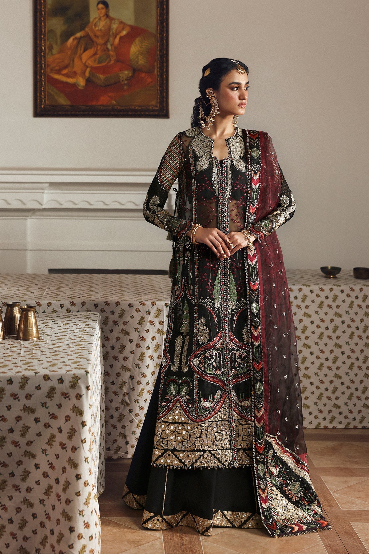Shehnai By Afrozeh Embroidered Organza Suits Unstitched 3 Piece AF25SA D-08 Dhanaк – Wedding Collection
