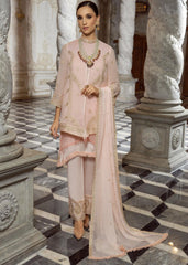 Merakish Luxury Chiffon Embroidered’23 – ST23-MK7 Candle Peach