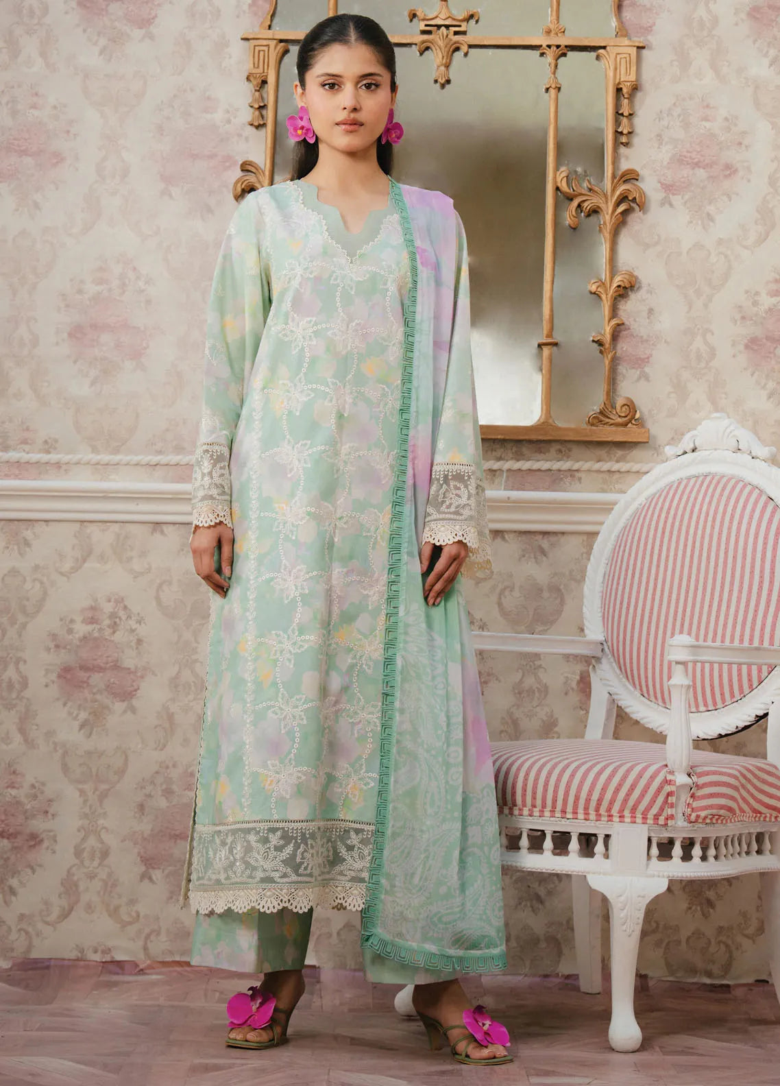 Armelia by Afrozeh Printed Lawn Suits Unstitched 3 Piece AAF25AM D-03 Liora – Summer Collection