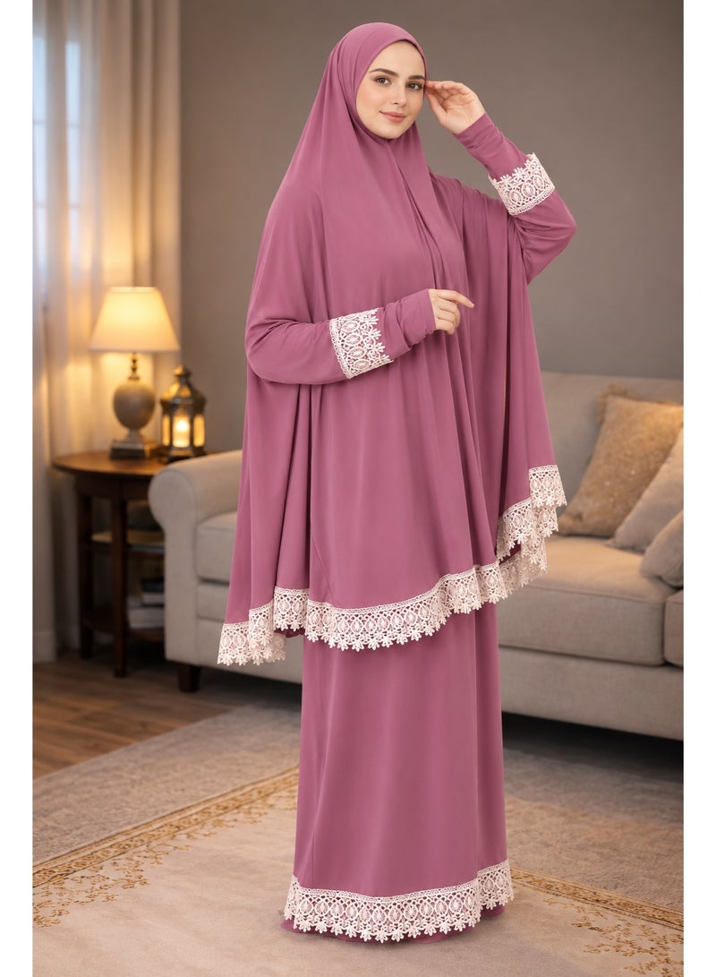 Women’s Two-Piece Prayer Dress – Cool Lycra Fabric – Full Modest Coverage – Fits Most Sizes – Turkish Quality – Perfect Gift Option