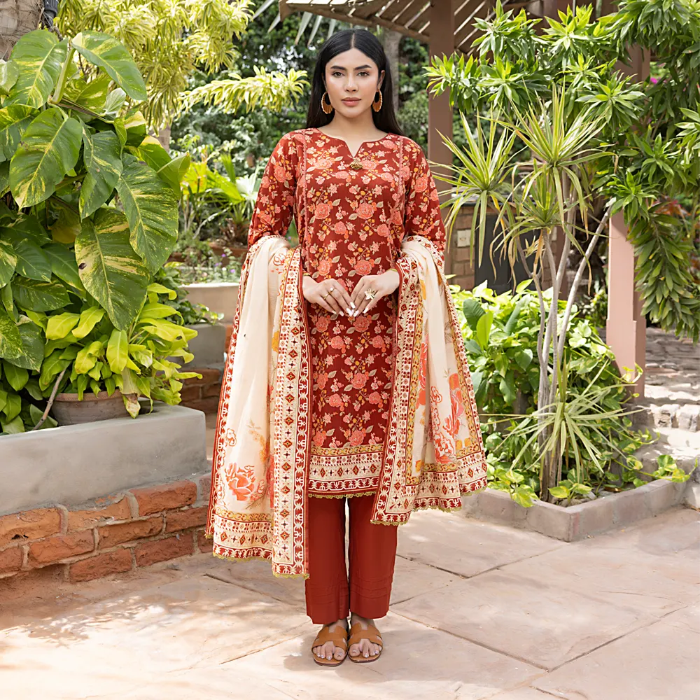 Salina Luxury Khaddar Prints 3Pc Unstitched Collection’25 – SKPCH-2-25-02