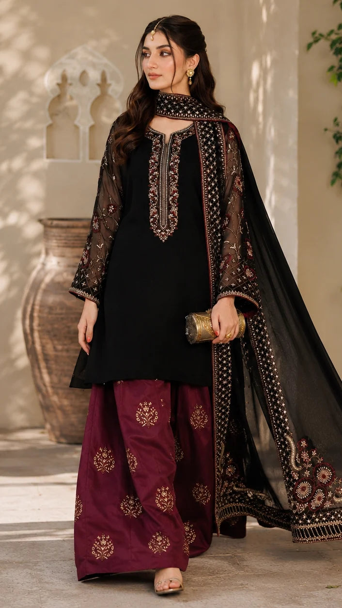 Tehzeeb Embroidered 3pc
