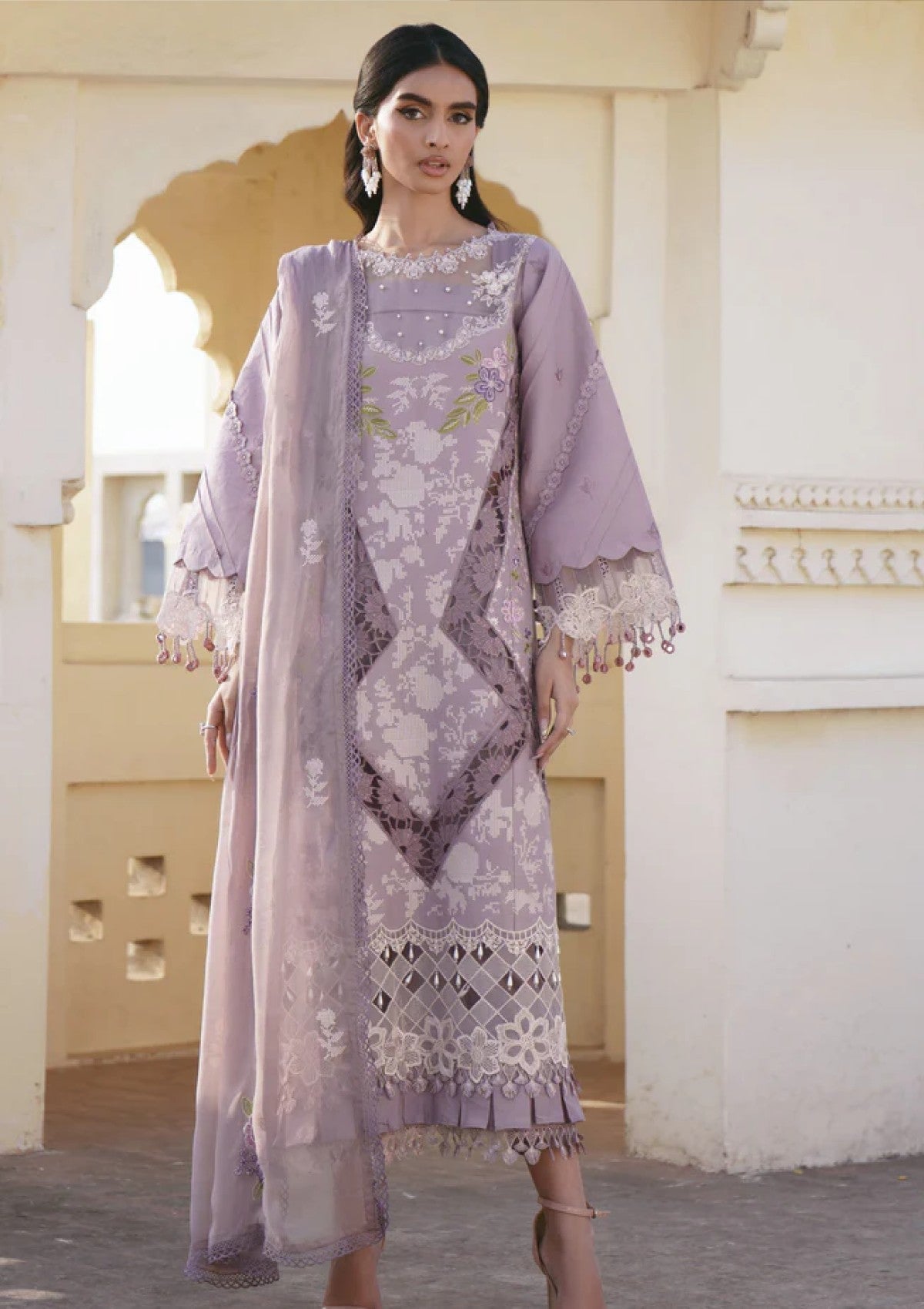 Shangrila by Parishay Unstitched Lawn Embroidered 3 Piece Suit SP26UE SLA-09 – Summer Collection