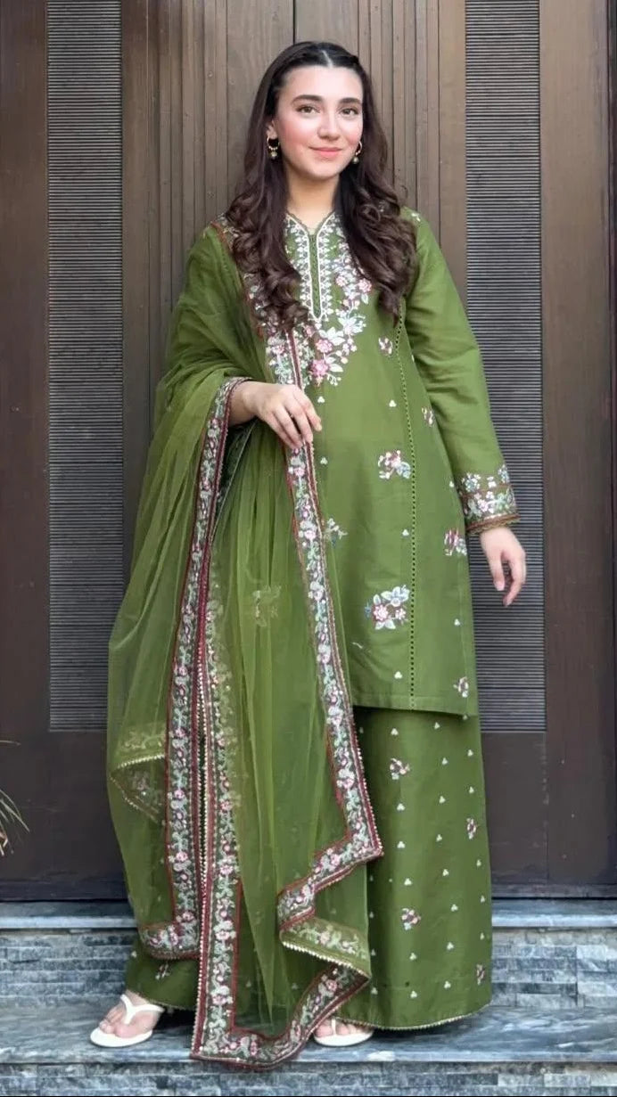 Hajra Emb Farshi Shalwar 3pc