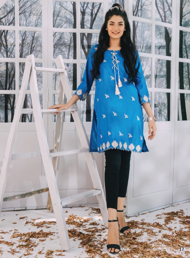 Al-Zohab Denim Embroidered Exclusive Shirts – D-01