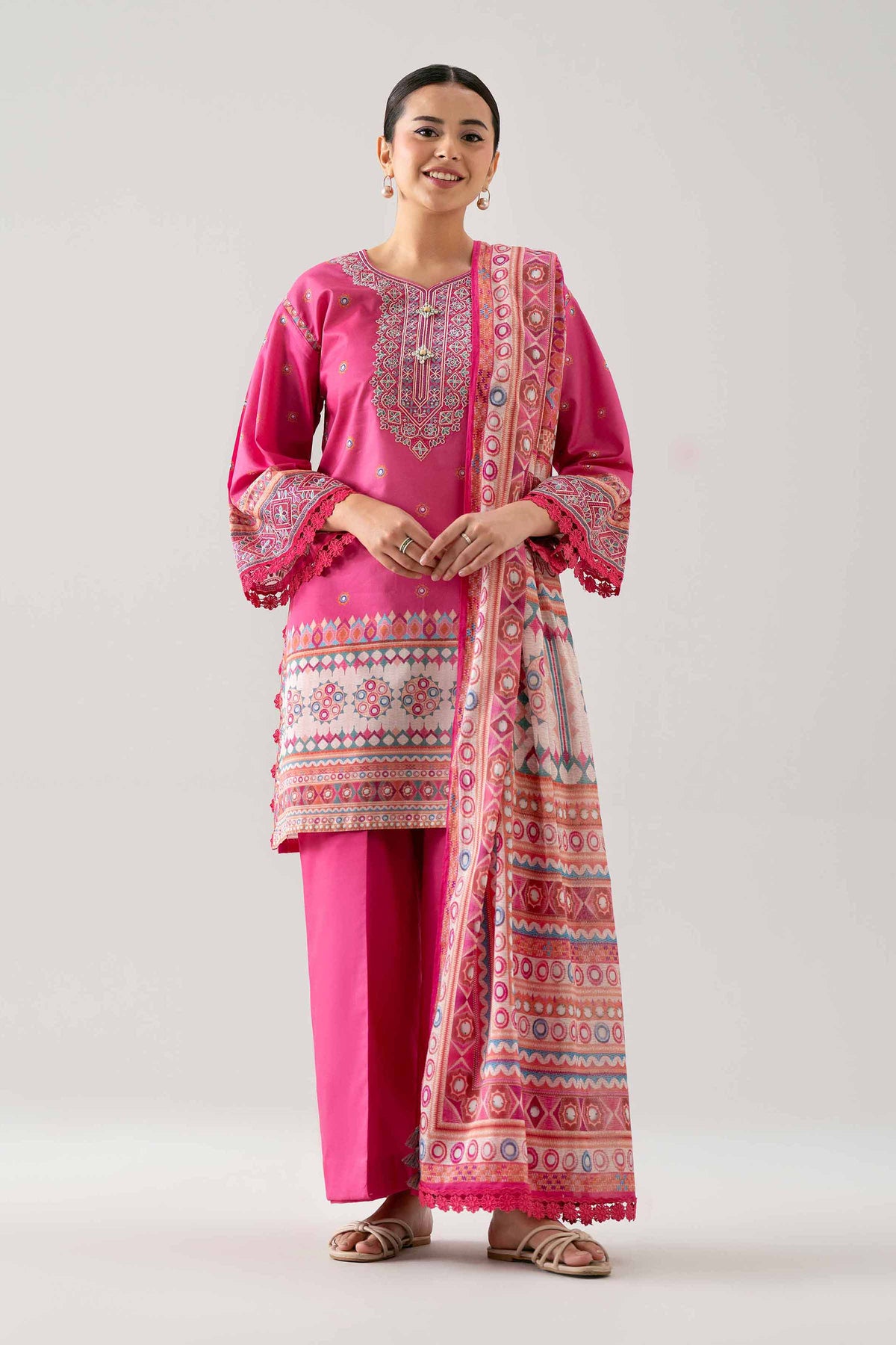 Nishat Unstitched Embroidered Lawn 3 Piece Suit – NL26-42601103 – Summer Collection