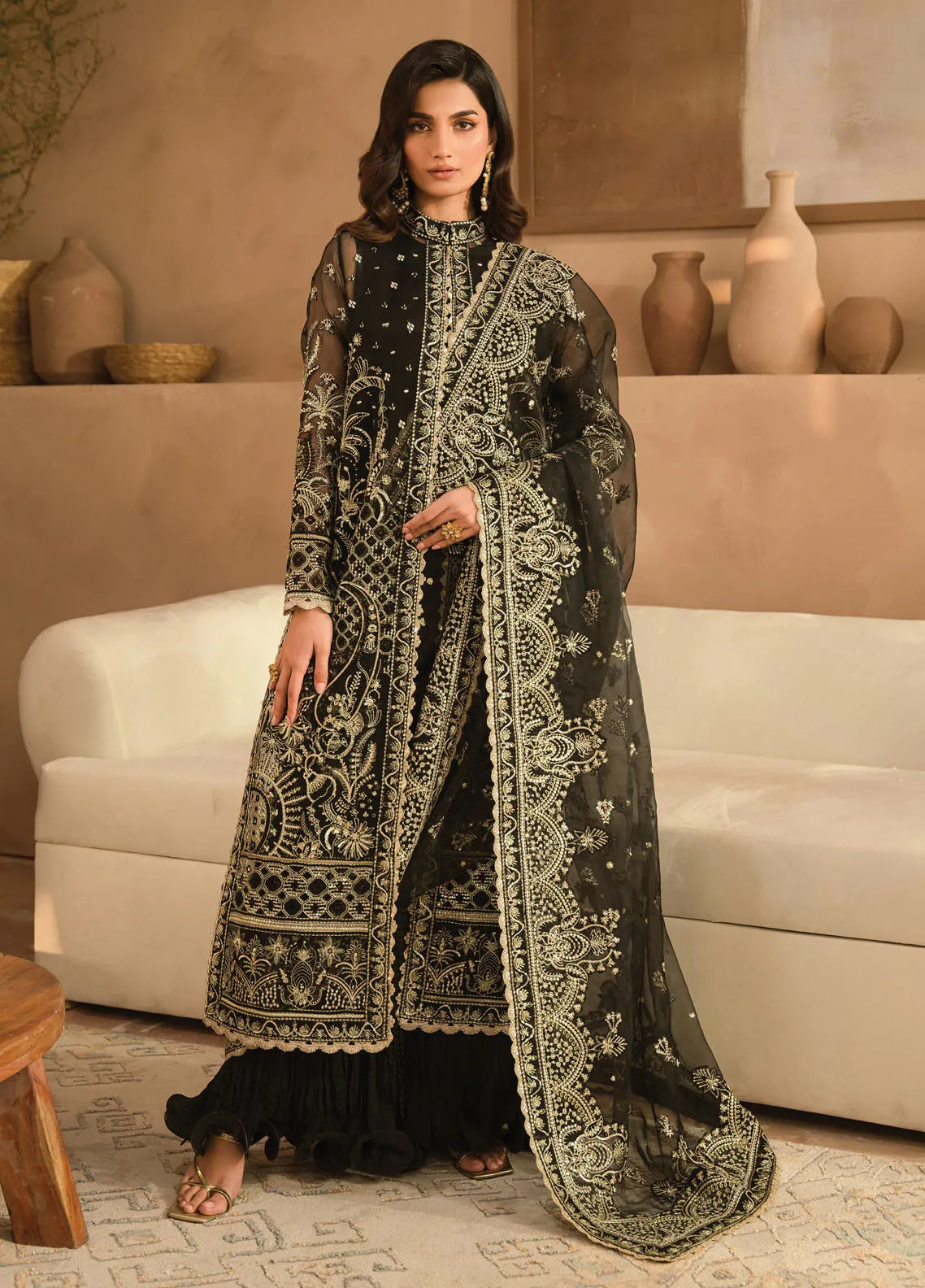 Panache by Ayzel Embroidered Organza Suit Unstitched 3 Piece AAF24PF D-06 Orina – Formals Collection