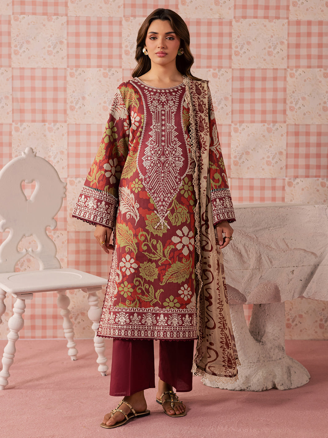 Jahaan by Mahnur Embroidered Lawn Suit Unstitched 3 Piece JAH26IB AL-005 – Summer Collection