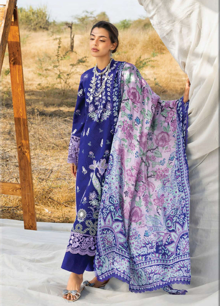 Zainab Chottani Unstitched Embroidered Luxury Lawn 3 Piece Suit ZC26ULZ D-13 VIOLA – Summer Collection