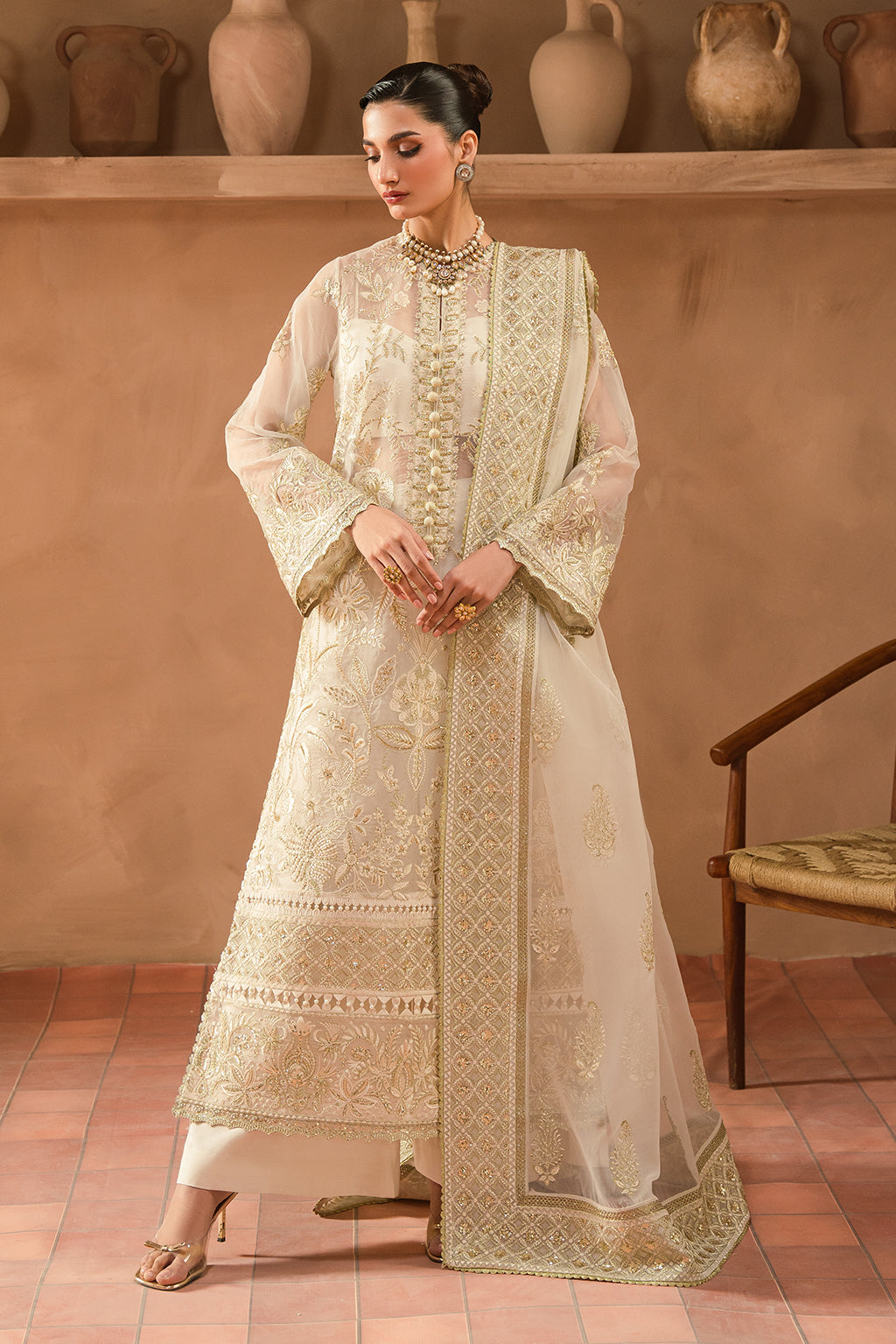 Panache by Ayzel Embroidered Organza Suit Unstitched 3 Piece AAF24PF D-09 Esfir – Formals Collection