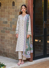 Baroque – Farasha Sorine Embroidered Lawn Unstitched 3Pc Suit BFL26- Satin Bloom