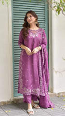Nataliyah Purple Emb Set