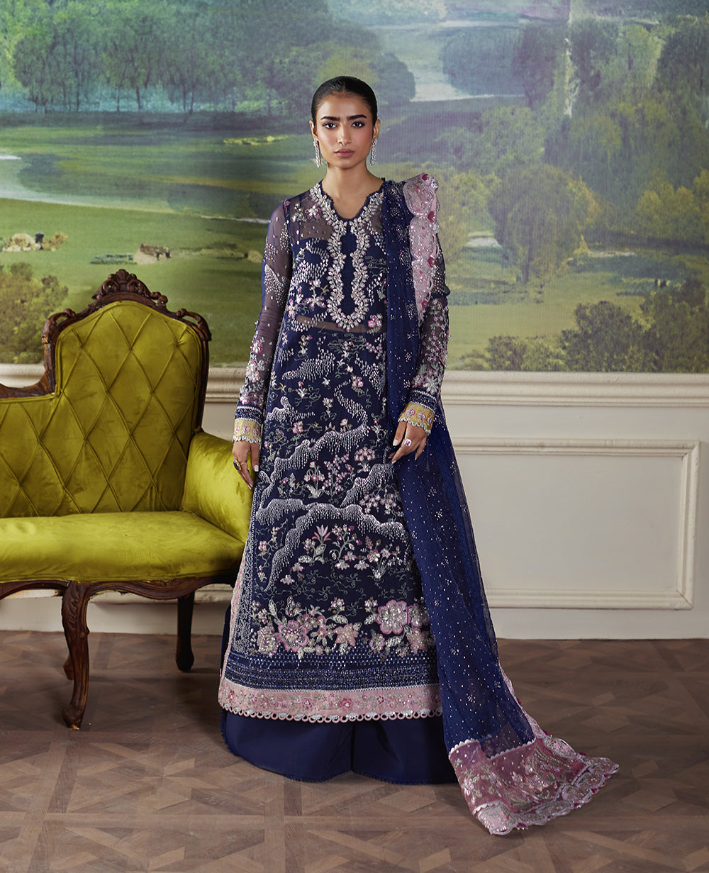 Republic WomensWear Embroidered Suits Unstitched 3 Piece RW24PV D-07 Stella – Wedding Collection