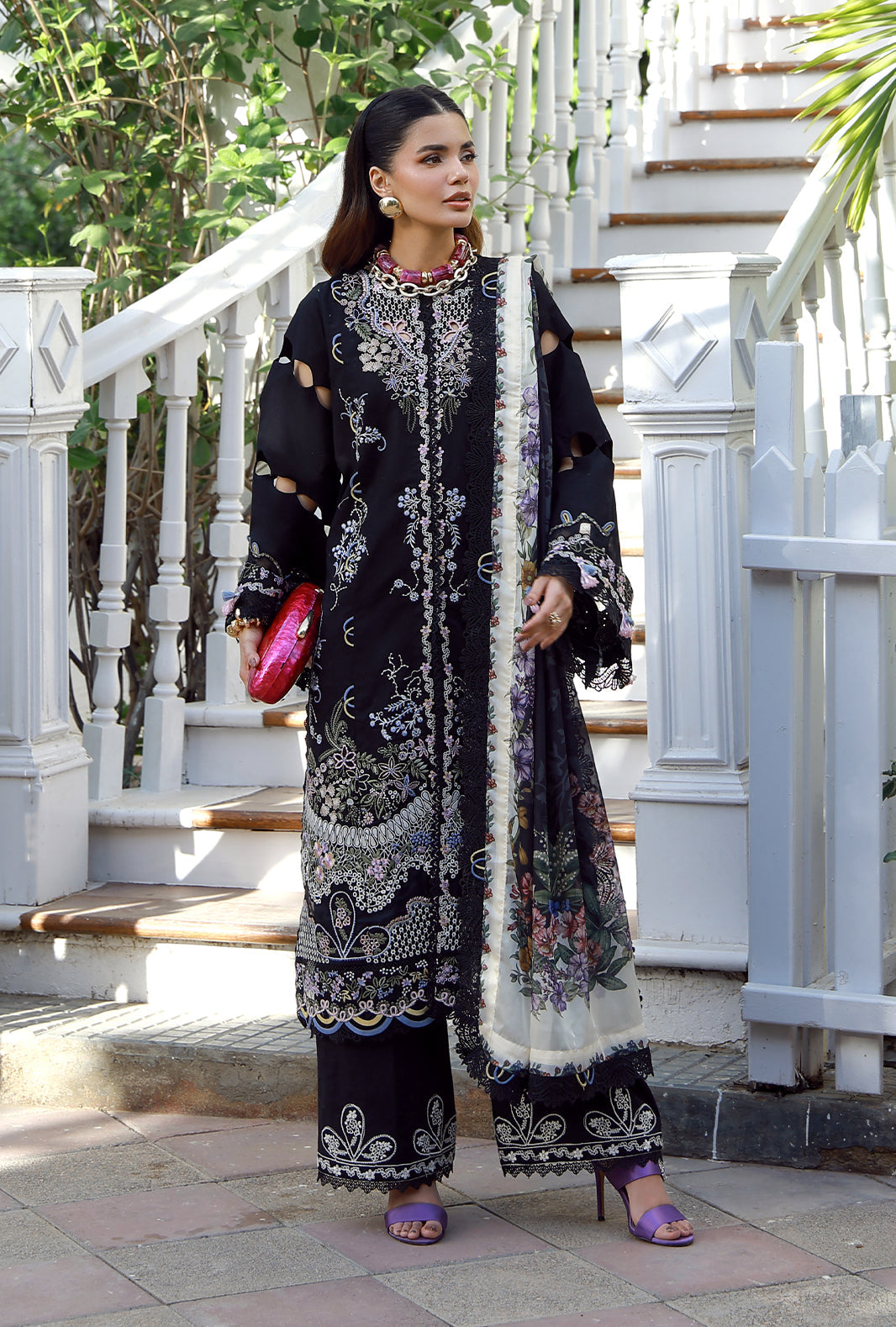 Luxury Lawn Embroidered (Stitched) Collection’36 – Vylo