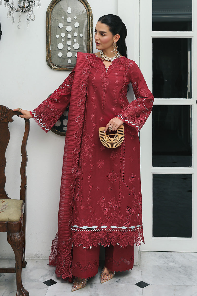 Qalamkar Unstitched Embroidered Luxury Lawn 3 Pcs Suit QLK26US RP-16 Qistah – Summer
