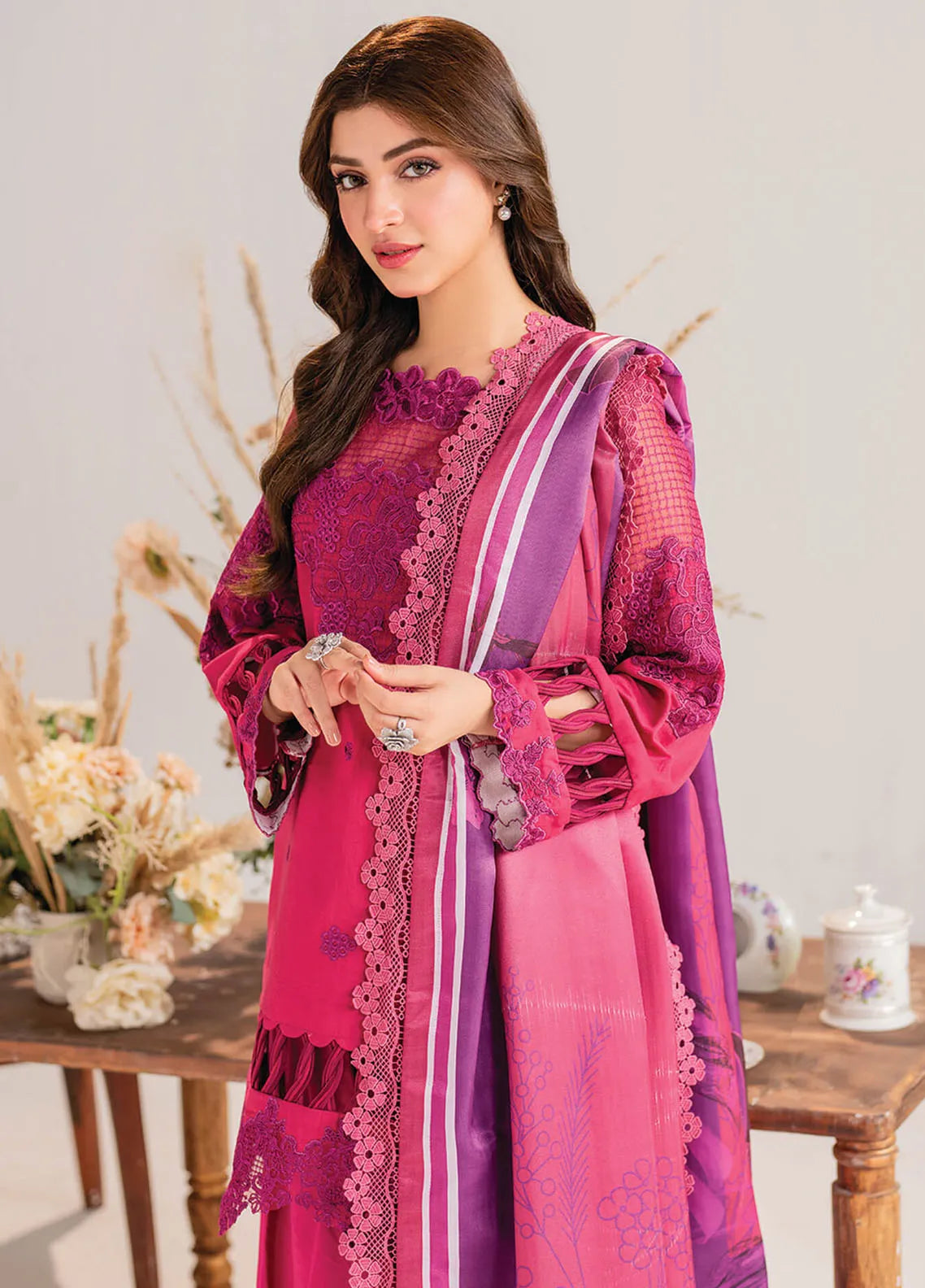 Meraki By Asifa And Nabeel Embroidered Viscose Suit Unstitched 3 Piece AN24MW MW-14 Essence – Winter Collection