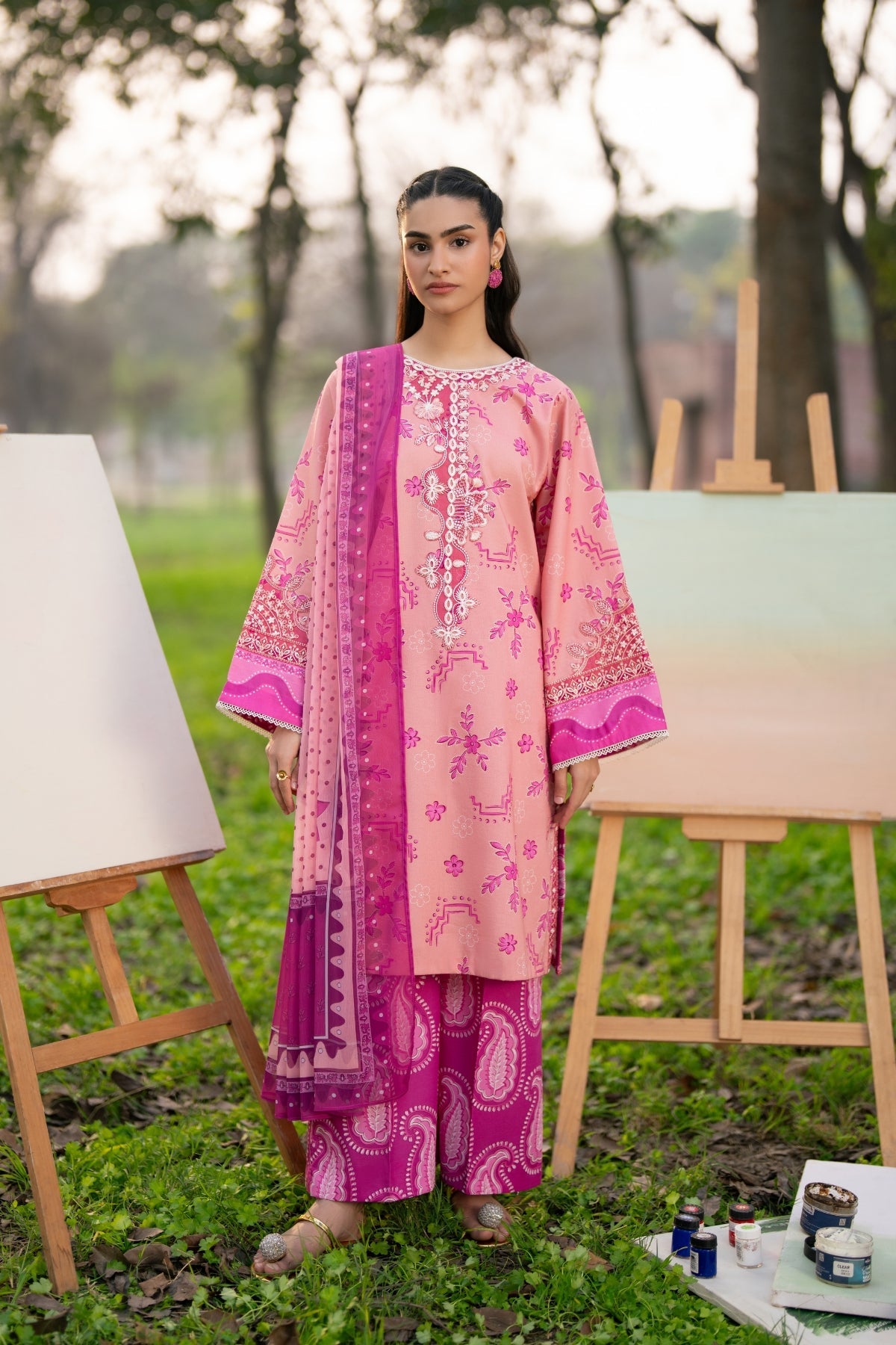 Baroque – Xenia Formals Unstitched Embroidered Lawn 3 Piece Suit XF26ULN 1184 – SOLAYNE – Summer Collection