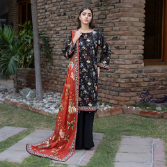 Salina Luxury Khaddar Prints 3Pc Unstitched Collection’25 – SKPCH-1-25-02