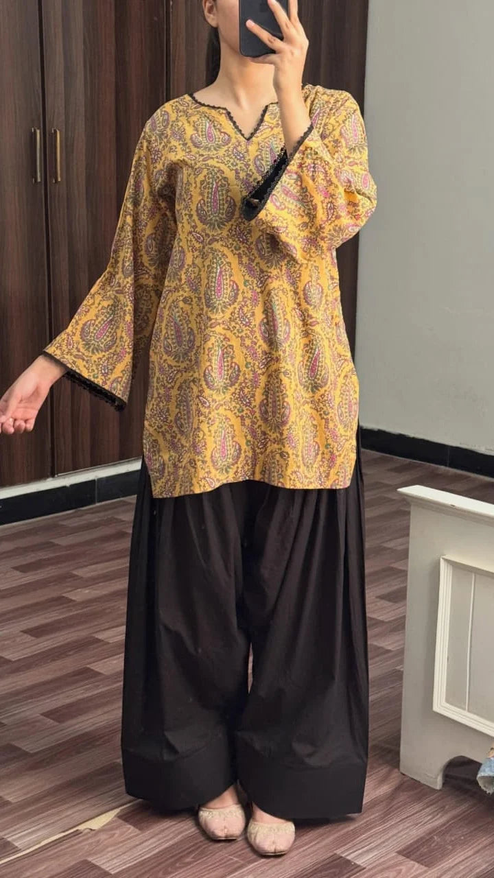 Black Mustard Farshi Shalwar